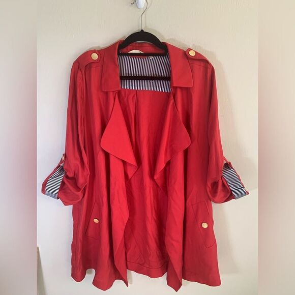 Soft Surroundings Chelsea Blazer Red Size L - Picture 7 of 9